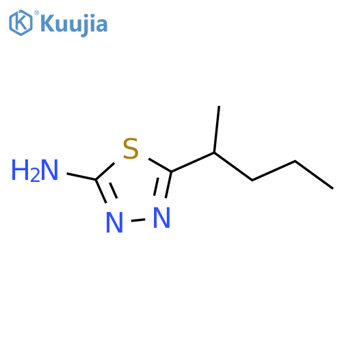 5-(1-Methylbutyl)-1,3,4-thiadiazol-2-amine structure