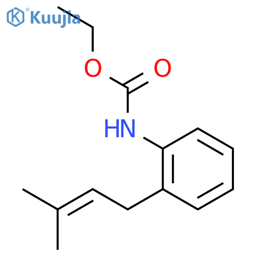 Carbamic acid, [2-(3-methyl-2-butenyl)phenyl]-, ethyl ester structure