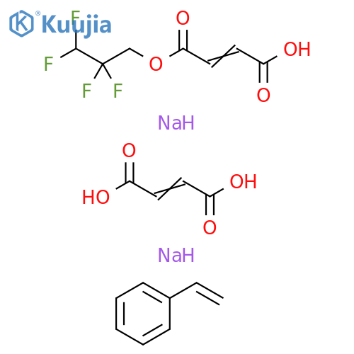 2-Butenedioicacid,mono(2,2,3,3-tetrafluoropropyl)ester,sodiumsalt,polymerwithethenylbenzeneanddisodium2-butenedioate structure