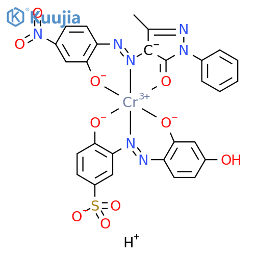 Chromate(2-),[2,4-dihydro-4-[[2-(hydroxy-.kappa.O)-4-nitrophenyl]azo-.kappa.N1]-5-methyl-2-phenyl-3H-pyrazol-3-onato(2-)-.kappa.O3][3-[[2-(hydroxy-.kappa.O)-4-hydroxyphenyl]azo-.kappa.N1]-4-(hydroxy-.kappa.O)benzenesulfonato(3-)]-,dihydrogen structure