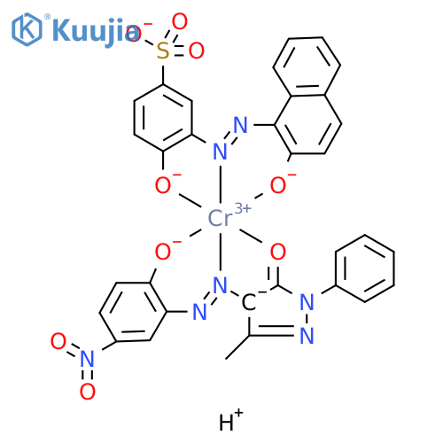 Chromate(2-),[2,4-dihydro-4-[[2-(hydroxy-.kappa.O)-5-nitrophenyl]azo-.kappa.N1]-5-methyl-2-phenyl-3H-pyrazol-3-onato(2-)-.kappa.O3][4-(hydroxy-.kappa.O)-3-[[2-(hydroxy-.kappa.O)-1-naphthalenyl]azo-.kappa.N1]benzenesulfonato(3-)]-,dihydrogen structure