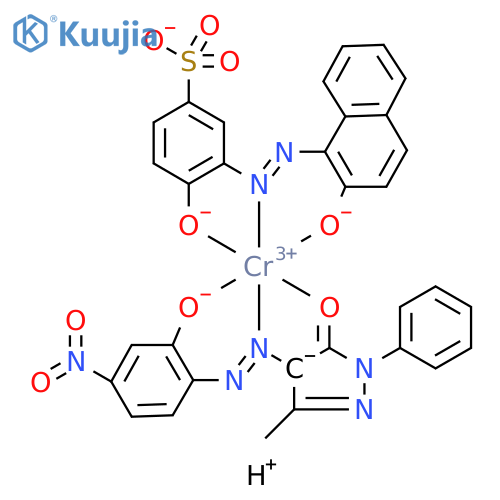 Chromate(2-),[2,4-dihydro-4-[[2-(hydroxy-.kappa.O)-4-nitrophenyl]azo-.kappa.N1]-5-methyl-2-phenyl-3H-pyrazol-3-onato(2-)-.kappa.O3][4-(hydroxy-.kappa.O)-3-[[2-(hydroxy-.kappa.O)-1-naphthalenyl]azo-.kappa.N1]benzenesulfonato(3-)]-,dihydrogen structure