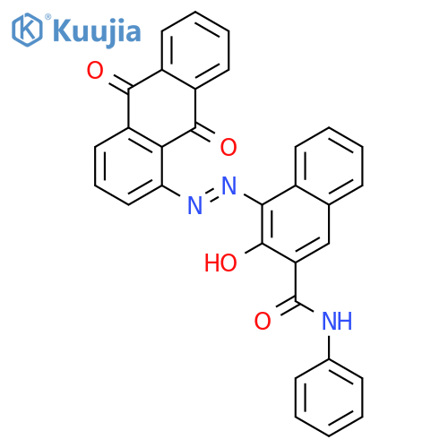 2-Naphthalenecarboxamide,4-[2-(9,10-dihydro-9,10-dioxo-1-anthracenyl)diazenyl]-3-hydroxy-N-phenyl- structure