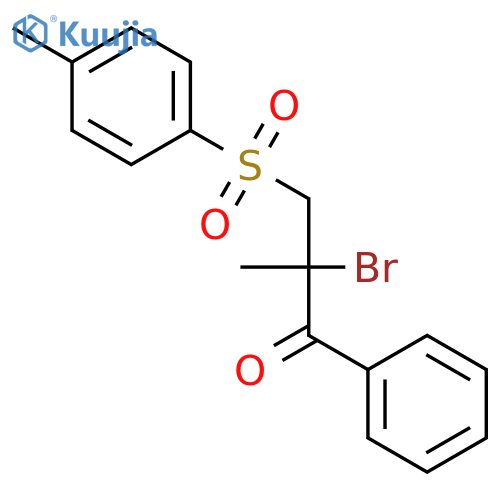 1-PROPANONE, 2-BROMO-2-METHYL-3-[(4-METHYLPHENYL)SULFONYL]-1-PHENYL- structure