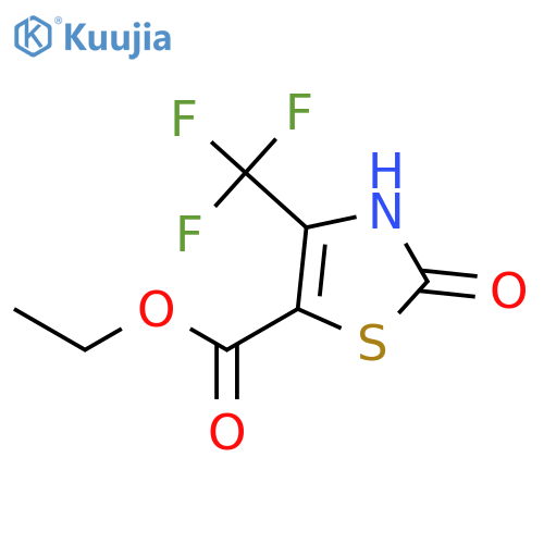 Ethyl 2-oxo-4-(trifluoromethyl)-2,3-dihydro-1,3-thiazole-5-carboxylate structure