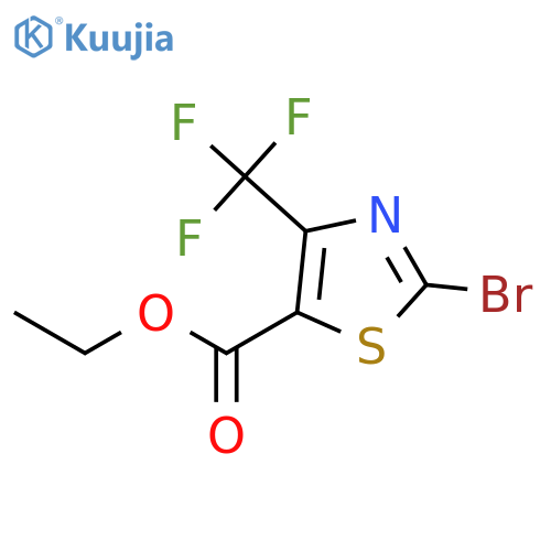 Ethyl 2-bromo-4-(trifluoromethyl)-1,3-thiazole-5-carboxylate structure