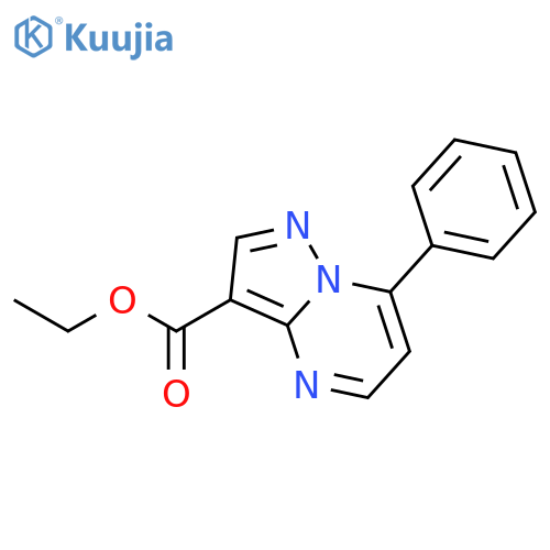 PYRAZOLO[1,5-A]PYRIMIDINE-3-CARBOXYLIC ACID, 7-PHENYL-, ETHYL ESTER structure