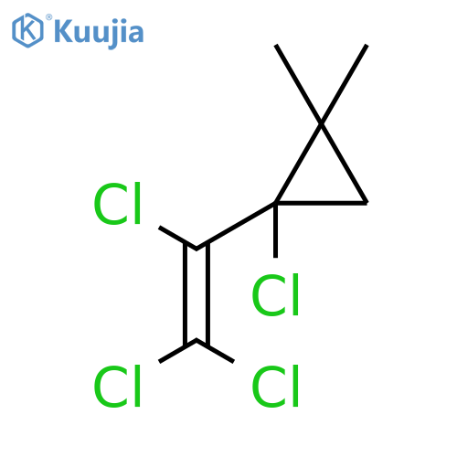 Cyclopropane, 1-chloro-2,2-dimethyl-1-(trichloroethenyl)- structure