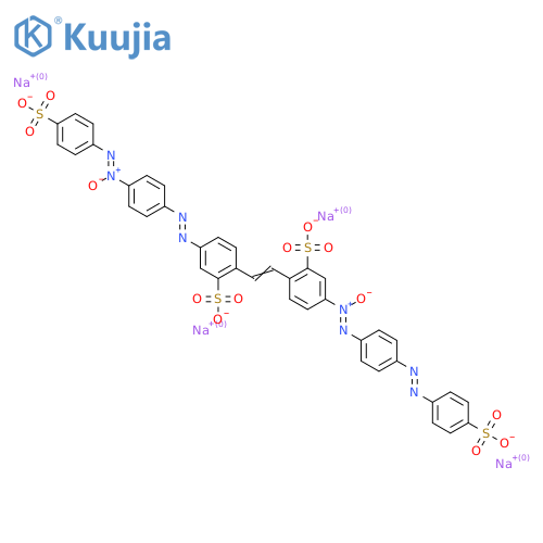 Tetrasodium;2-[2-[4-[oxido-[4-[(4-sulfonatophenyl)diazenyl]phenyl]iminoazaniumyl]-2-sulfonatophenyl]ethenyl]-5-[[4-[oxido-(4-sulfonatophenyl)iminoazaniumyl]phenyl]diazenyl]benzenesulfonate structure
