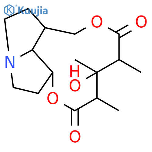 4-hydroxy-3,4,5-trimethyldecahydro-2H-[1,6]dioxacycloundecino[2,3,4-gh]pyrrolizine-2,6(3H)-dione structure