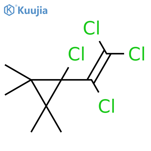 Cyclopropane, 1-chloro-2,2,3,3-tetramethyl-1-(trichloroethenyl)- structure