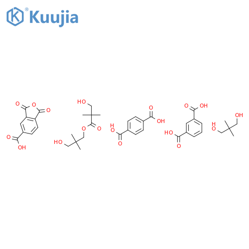 Isophthalic acid, terephthalic acid, trimellitic anhydride, neopentyl glycol, neopentyl glycol hydroxy pivalate polymer structure