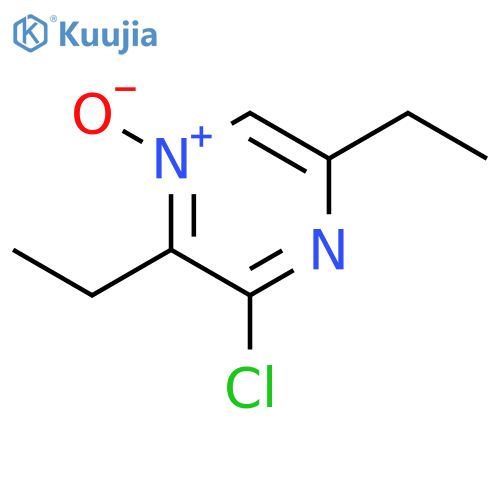 Pyrazine, 3-chloro-2,5-diethyl-, 1-oxide structure