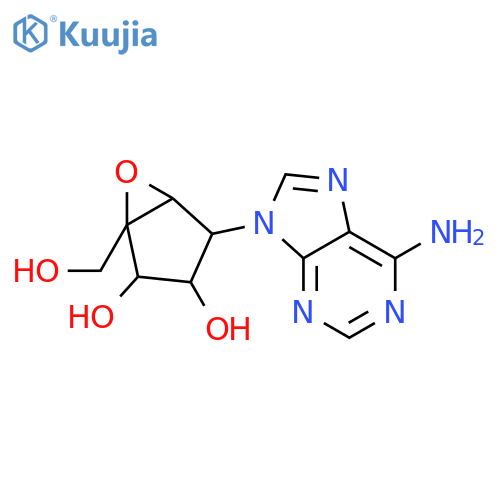 6-Oxabicyclo[3.1.0]hexane-2,3-diol,4-(6-amino-9H-purin-9-yl)-1-(hydroxymethyl)-, (1S,2S,3S,4S,5R)- structure