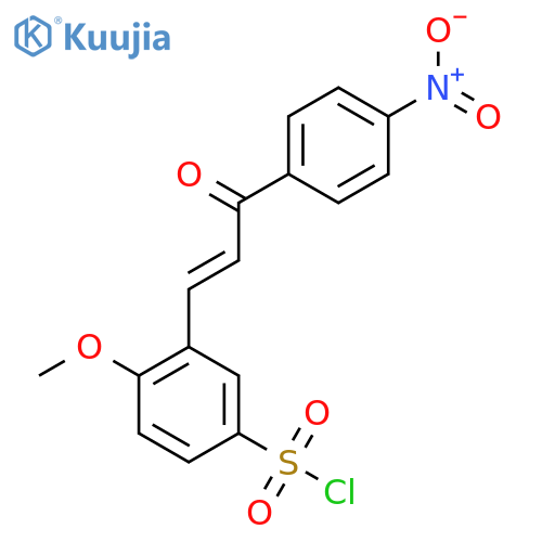4-Methoxy-3-[3-(4-nitro-phenyl)-3-oxo-propenyl]-benzenesulfonyl chloride structure