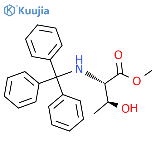 methyl (2S,3S)-3-hydroxy-2-[(triphenylmethyl)amino]butanoate structure