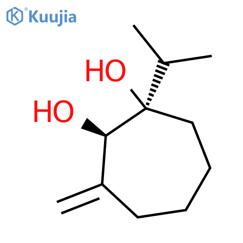 1,2-Cycloheptanediol, 3-methylene-1-(1-methylethyl)-, (1R,2R)-rel- structure