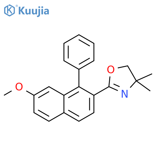 Oxazole,4,5-dihydro-2-(7-methoxy-1-phenyl-2-naphthalenyl)-4,4-dimethyl- structure