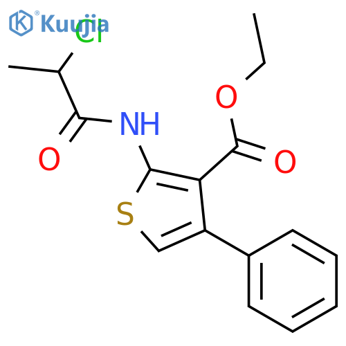 ethyl 2-(2-chloropropanamido)-4-phenylthiophene-3-carboxylate structure