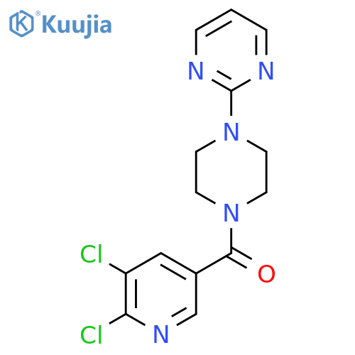 2-[4-(5,6-Dichloropyridine-3-carbonyl)piperazin-1-yl]pyrimidine structure