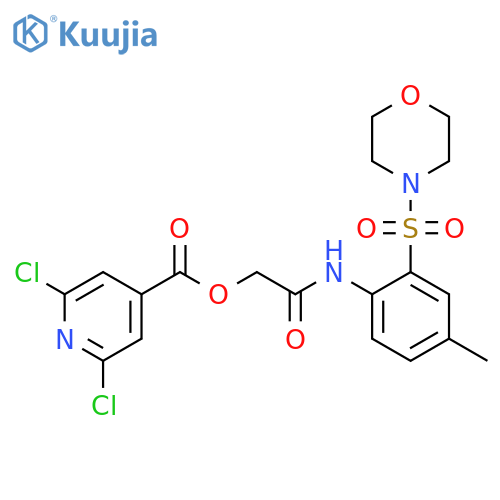 {[4-Methyl-2-(morpholine-4-sulfonyl)phenyl]carbamoyl}methyl 2,6-dichloropyridine-4-carboxylate structure