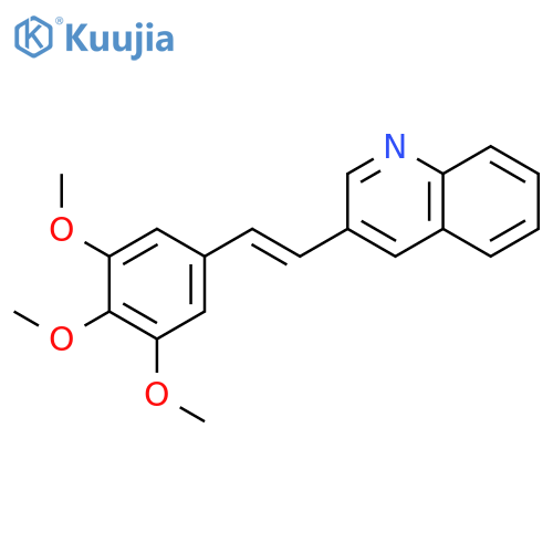 QUINOLINE, 3-[(1E)-2-(3,4,5-TRIMETHOXYPHENYL)ETHENYL]- structure