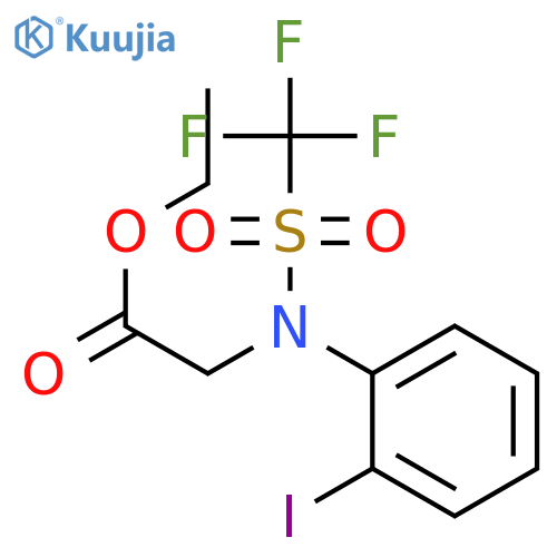 Glycine, N-(2-iodophenyl)-N-[(trifluoromethyl)sulfonyl]-, ethyl ester structure