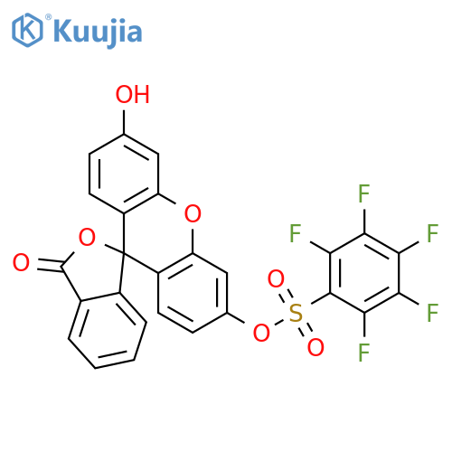 Benzenesulfonic acid,2,3,4,5,6-pentafluoro-,6'-hydroxy-3-oxospiro[isobenzofuran-1(3H),9'-[9H]xanthen]-3'-yl ester structure