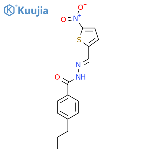 BENZOIC ACID, 4-PROPYL-, [(5-NITRO-2-THIENYL)METHYLENE]HYDRAZIDE structure