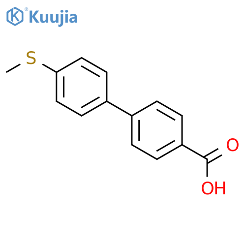 [1,1'-Biphenyl]-4-carboxylicacid, 4'-(methylthio)- structure