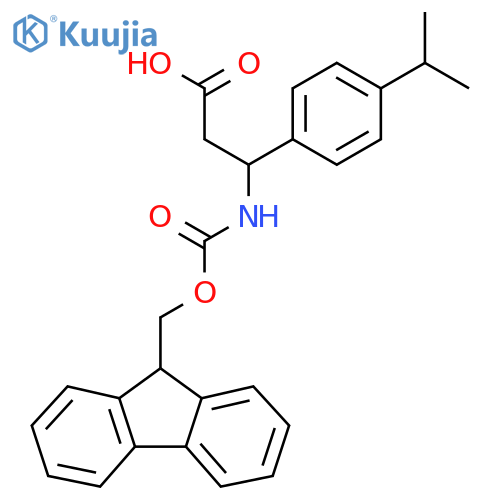 3-(9H-fluoren-9-ylmethoxycarbonylamino)-3-(4-propan-2-ylphenyl)propanoic Acid structure
