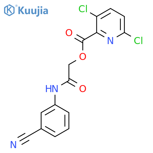 [(3-Cyanophenyl)carbamoyl]methyl 3,6-dichloropyridine-2-carboxylate structure