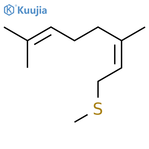 (2Z)-3,7-dimethyl-1-(methylsulfanyl)octa-2,6-diene structure