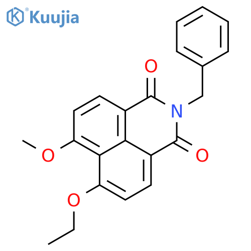 1H-Benz[de]isoquinoline-1,3(2H)-dione,6-ethoxy-7-methoxy-2-(phenylmethyl)- structure