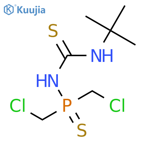 Thiourea, N-[bis(chloromethyl)phosphinothioyl]-N'-(1,1-dimethylethyl)- structure