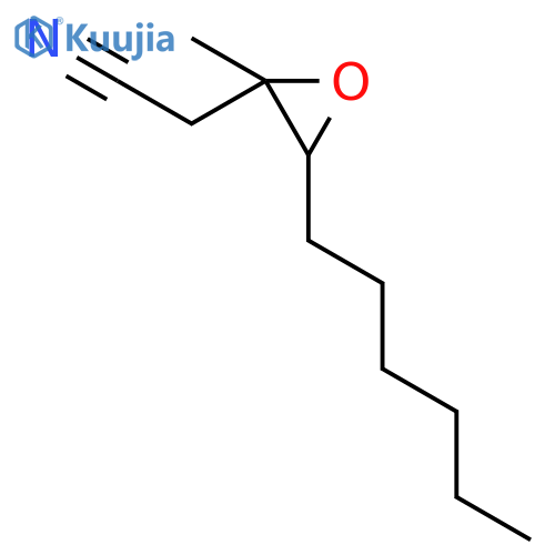 OXIRANEACETONITRILE, 3-HEXYL-2-METHYL- structure