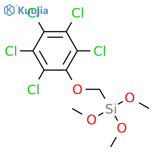 Trimethoxy[(pentachlorophenoxy)methyl]silane structure