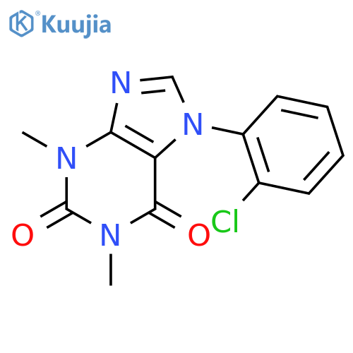 7-(2-chlorophenyl)-1,3-dimethyl-3,7-dihydro-1H-purine-2,6-dione structure