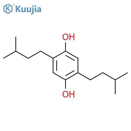 2,5-bis(3-methylbutyl)benzene-1,4-diol structure