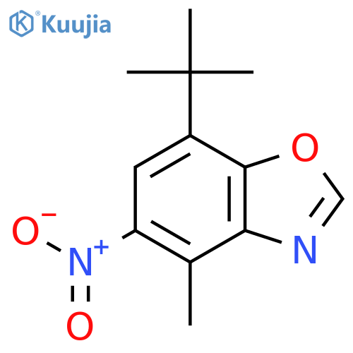 BENZOXAZOLE, 7-(1,1-DIMETHYLETHYL)-4-METHYL-5-NITRO- structure