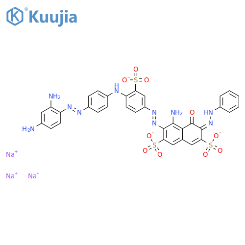 2,7-Naphthalenedisulfonicacid,4-amino-3-[2-[4-[[4-[2-(2,4-diaminophenyl)diazenyl]phenyl]amino]-3-sulfophenyl]diazenyl]-5-hydroxy-6-(2-phenyldiazenyl)-,sodium salt (1:3) structure