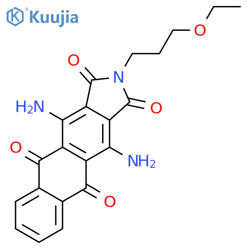 1H-Naphth[2,3-f]isoindole-1,3,5,10(2H)-tetrone,4,11-diamino-2-(3-ethoxypropyl)- structure