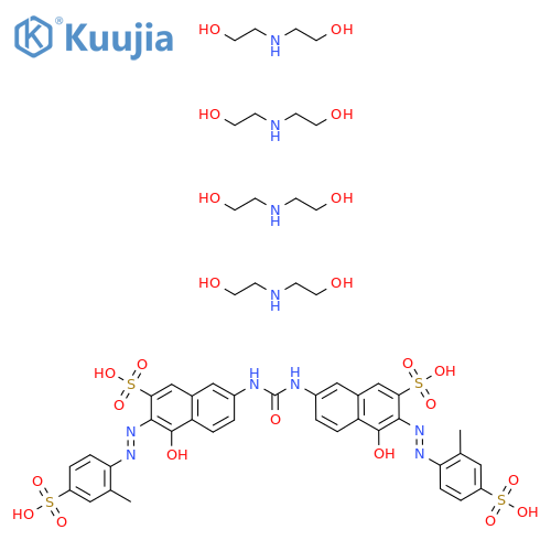 2-Naphthalenesulfonic acid, 7,7'-(carbonyldiimino)bis[4-hydroxy-3-[(2-methyl-4-sulfophenyl)azo]-, compd. with 2,2'-iminobis[ethanol] (1:4) structure