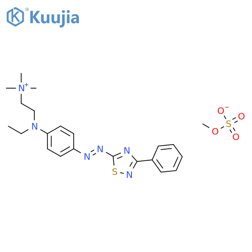 (2-(Ethyl(4-((3-phenyl-1,2,4-thiadiazol-5-yl)azo)phenyl)amino)ethyl)trimethylammonium methyl sulphate structure