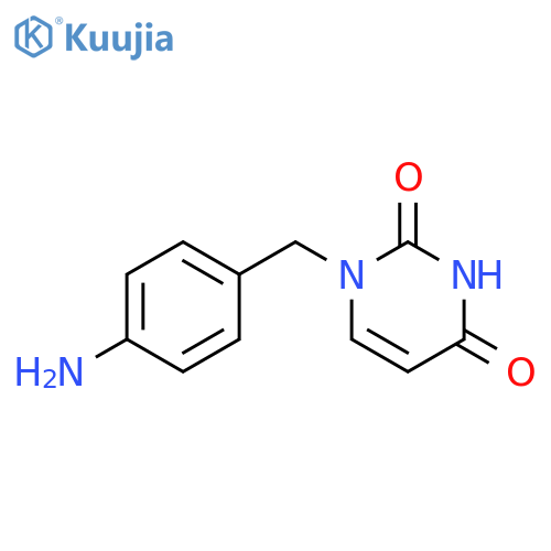 2,4(1H,3H)-Pyrimidinedione,1-[(4-aminophenyl)methyl]- structure