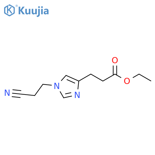 1H-Imidazole-4-propanoic acid, 1-(2-cyanoethyl)-, ethyl ester structure