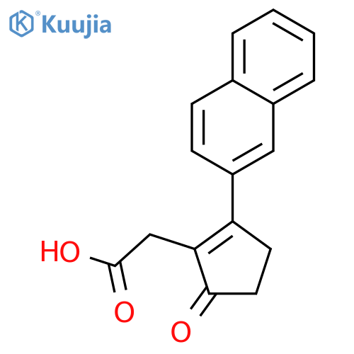 [2-(naphthalen-2-yl)-5-oxocyclopent-1-en-1-yl]acetic acid structure