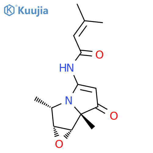 2-Butenamide,3-methyl-N-[(1aR,2S,6aS,6bS)-1a,6,6a,6b-tetrahydro-2,6a-dimethyl-6-oxo-2H-oxireno[a]pyrrolizin-4-yl]-,rel- structure