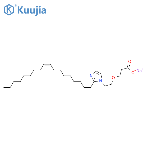 3-[2-[2-[(Z)-9-Octadecenyl]-1H-imidazol-1-yl]ethoxy]propanoic acid sodium salt structure