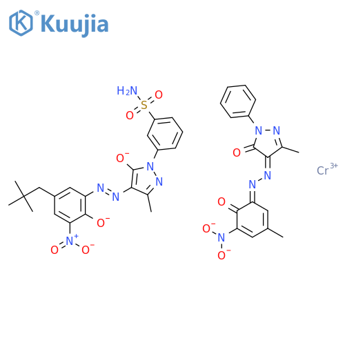Chromate(1-), [2,4-dihydro-4-[(2-hydroxy-5-methyl-3-nitrophenyl)azo]-5-methyl-2-phenyl-3H-pyrazol-3-onato(2-)][3-[4-[[5-(2,2-dimethylpropyl)-2-hydroxy-3-nitrophenyl]azo]-4,5-dihydro-3-methyl-5-oxo-1H-pyrazol-1-yl]benzenesulfonamidato(2-)]-, hydrogen structure